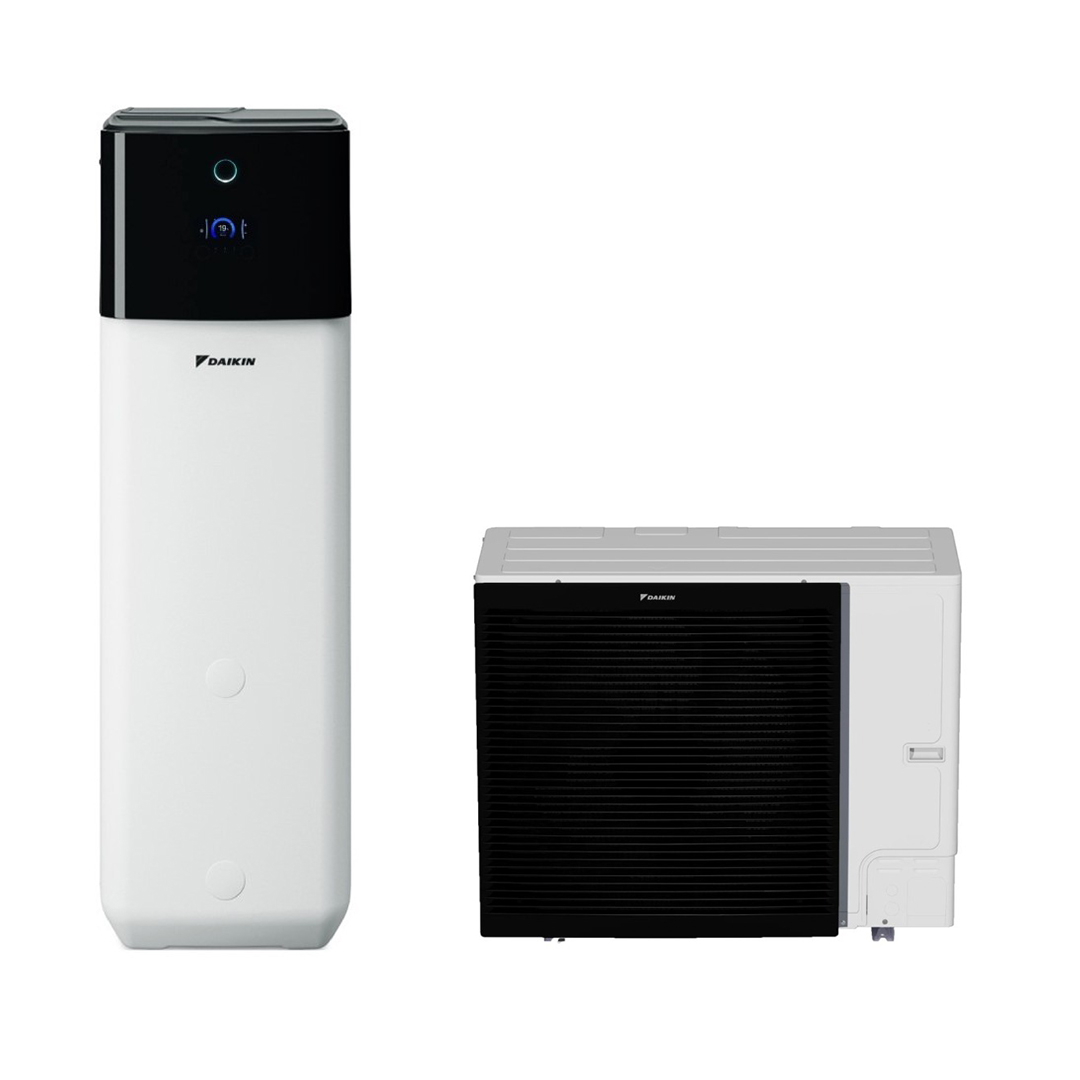 Pompa de caldura Daikin Altherma 3 R ECH2O bivalenta pentru incalzire si ACM 11kW, rezervor 300L si incalzitor de rezerva, ERLA11DV3-EBSHB11P30D